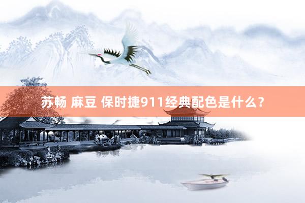 苏畅 麻豆 保时捷911经典配色是什么？