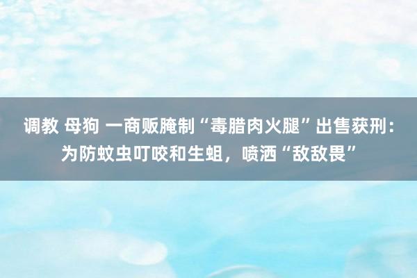 调教 母狗 一商贩腌制“毒腊肉火腿”出售获刑：为防蚊虫叮咬和生蛆，喷洒“敌敌畏”
